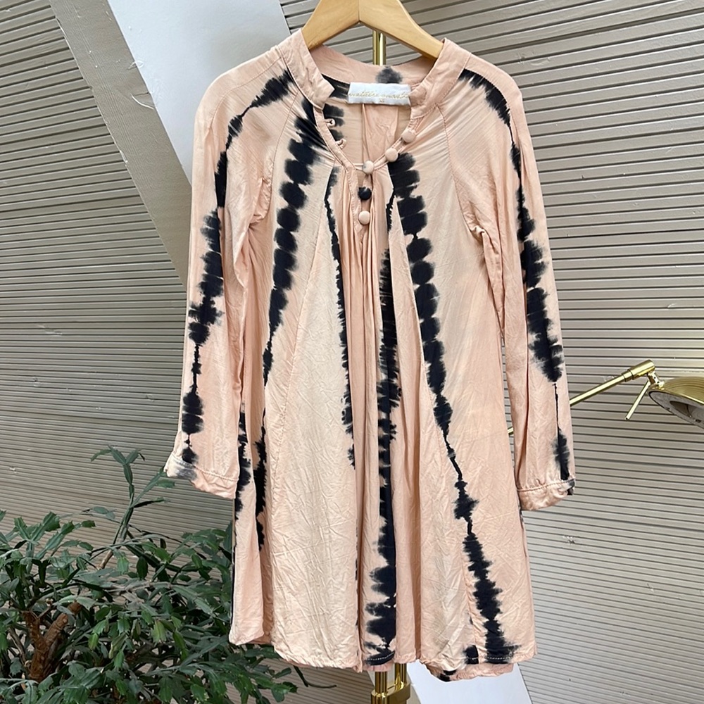 Natalie Martin Kids Fiore Dress in Peach Tie Dye
